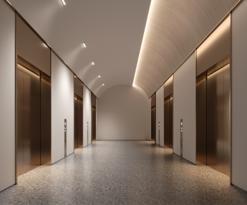 Modern Corridor/elevator Hall-ID:374410218