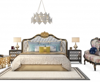 European Style Double Bed-ID:122981074
