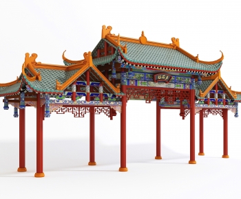 Chinese Style Ancient Architectural Buildings-ID:264781953