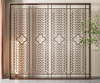 New Chinese Style Metal Screen Partition-ID:493684055