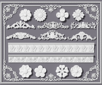 European Style Plaster Carved Top Plate-ID:449402094