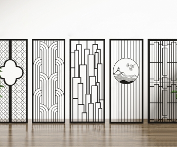 New Chinese Style Metal Screen Partition-ID:390969041