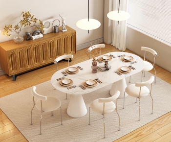 Wabi-sabi Style Dining Table And Chairs-ID:468174931
