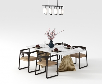 New Chinese Style Dining Table And Chairs-ID:252540186