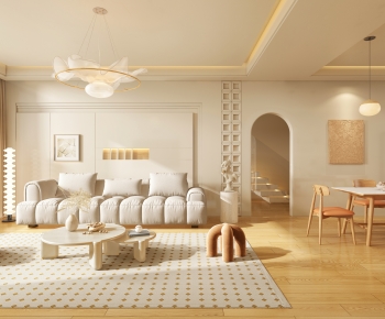 Wabi-sabi Style A Living Room-ID:842600112