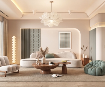 Wabi-sabi Style A Living Room-ID:911084894
