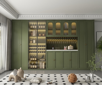 French Style Wine Cabinet-ID:661112079