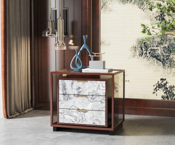 New Chinese Style Bedside Cupboard-ID:712385892