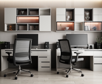 Modern Office Desk And Chair-ID:638930841