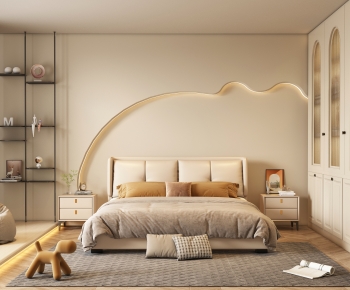 Wabi-sabi Style Bedroom-ID:676007033