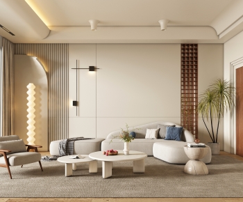 Wabi-sabi Style A Living Room-ID:893009907