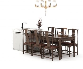 New Chinese Style Dining Table And Chairs-ID:733184101