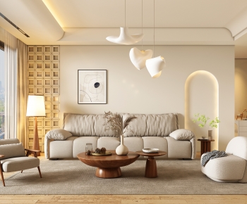 Wabi-sabi Style A Living Room-ID:376266005