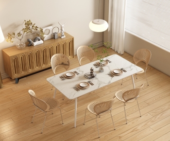 Wabi-sabi Style Dining Room-ID:716999052