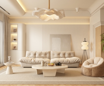 Wabi-sabi Style A Living Room-ID:585469014