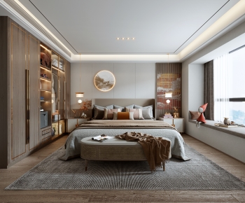 New Chinese Style Bedroom-ID:446434022