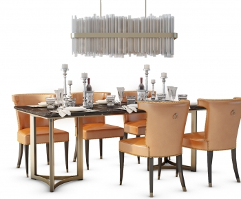 Simple European Style Dining Table And Chairs-ID:595959904