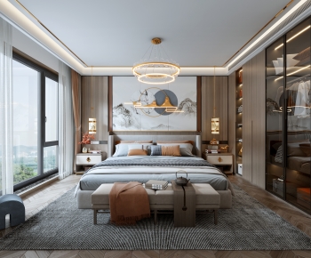New Chinese Style Bedroom-ID:777030945