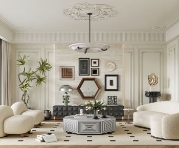 French Style A Living Room-ID:432470085