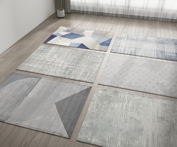 现代方形地毯组合-ID:458322054