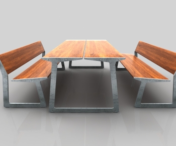 Industrial Style Dining Table And Chairs-ID:162715916
