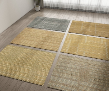 现代方形地毯组合-ID:185441029