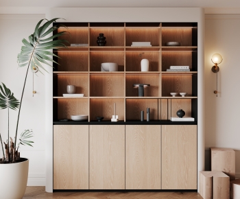 Wabi-sabi Style Decorative Cabinet-ID:419049984