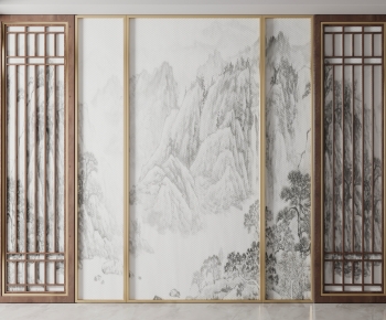 New Chinese Style Wooden Screen Partition-ID:483031039