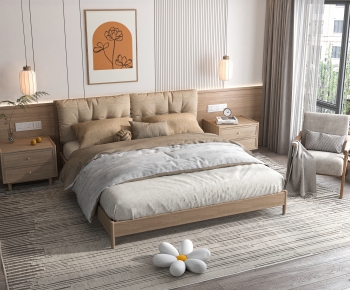 Nordic Style Double Bed-ID:646306996