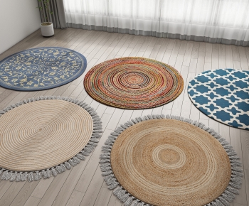Modern Circular Carpet-ID:739761112