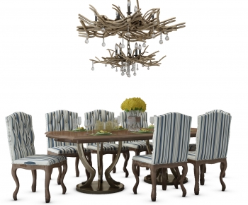 American Style Dining Table And Chairs-ID:201224098