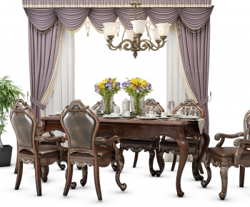 European Style Dining Table And Chairs-ID:797075999