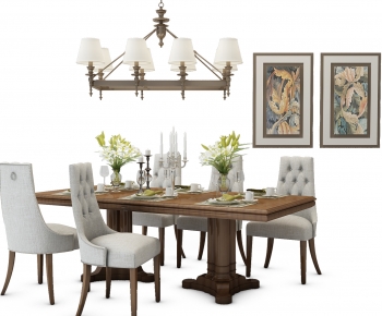 European Style Dining Table And Chairs-ID:883410069