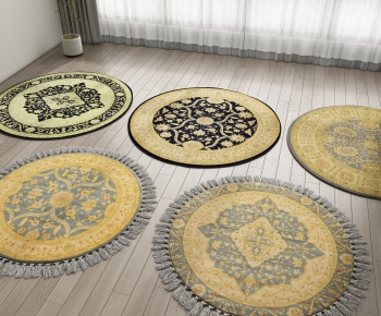 中式圆形地毯组合-ID:758979085