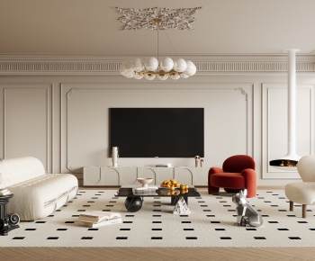 French Style A Living Room-ID:670420894