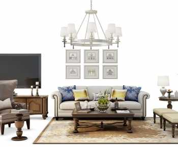 American Style European Style A Living Room-ID:589901926