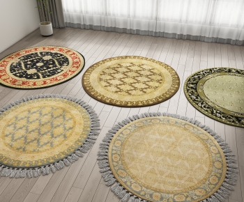中式圆形地毯组合-ID:992516049