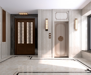 New Chinese Style Office Elevator Hall-ID:323929072