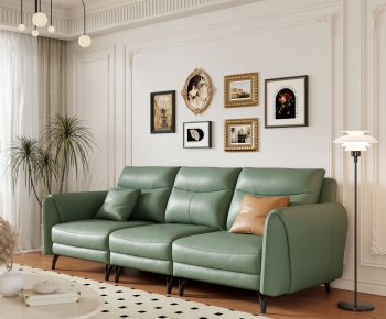 French Style Three-seat Sofa-ID:541374925