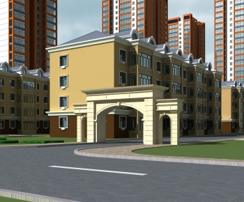 Simple European Style Residential Building-ID:665009028