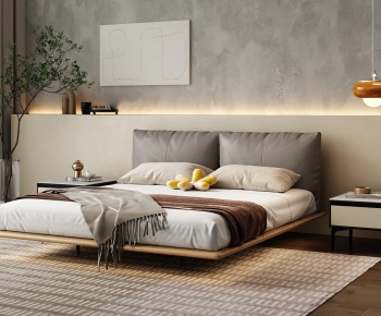 Modern Double Bed-ID:988295089