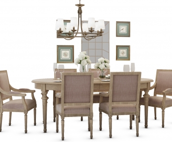 Simple European Style Dining Table And Chairs-ID:394690045
