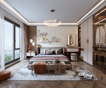 New Chinese Style Bedroom-ID:753485924