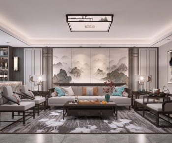 New Chinese Style Bedroom-ID:119669493