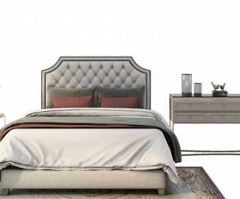 Simple European Style Double Bed-ID:687449083