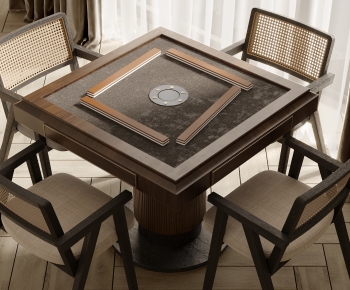 Wabi-sabi Style Mahjong Tables And Chairs-ID:600673913