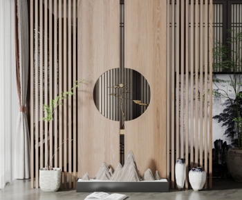 New Chinese Style Wooden Screen Partition-ID:861298088