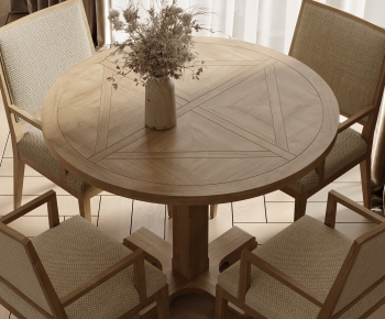 Wabi-sabi Style Dining Table And Chairs-ID:102009899