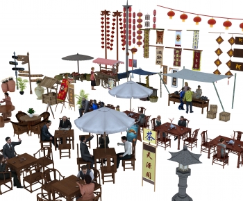Chinese Style Outdoor Tables And Chairs-ID:419440343