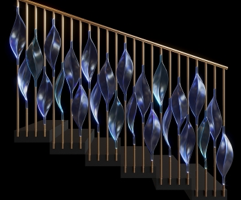 现代楼梯栏杆装饰元素-ID:501552104